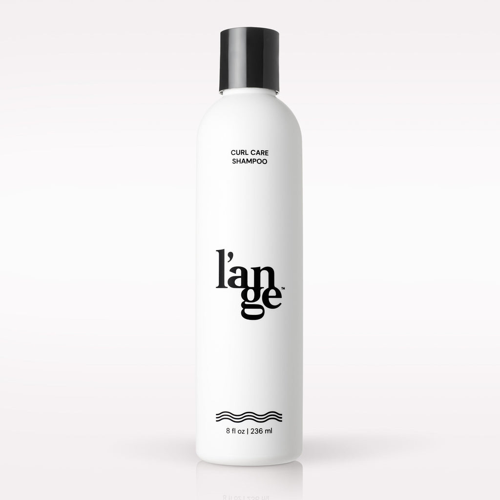 L’ange Curl Care Shampoo on a blank background 