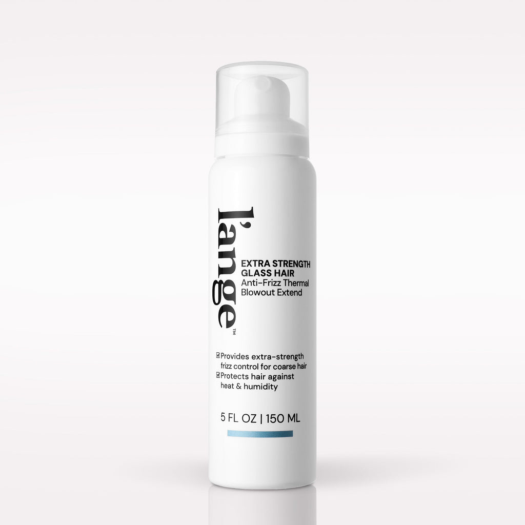 L'ange Extra Strength Glass Hair bottle on a blank background