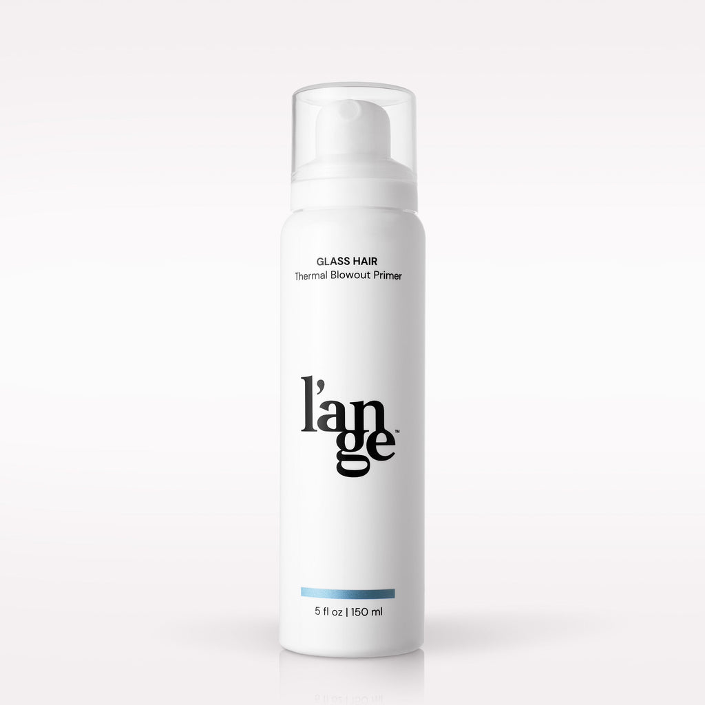 L’ange Glass Hair Thermal Blowout Primer on a blank background