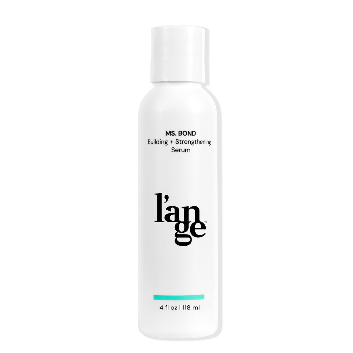 White bottle of l'ange Ms. Bond Building + Strengthening Serum, 4 fl oz (118 ml).