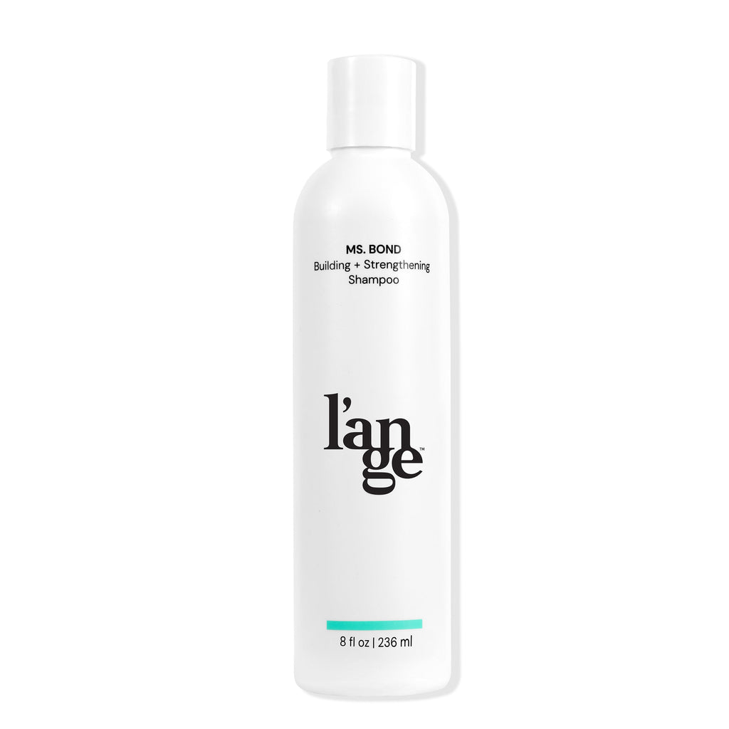 L'ange Ms. Bond Building and Strengthening Shampoo in an 8 fl oz (236 ml) white bottle.