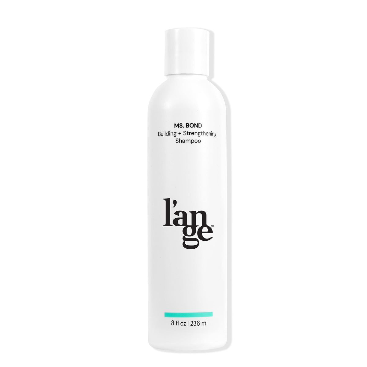L'ange Ms. Bond Building and Strengthening Shampoo in an 8 fl oz (236 ml) white bottle.