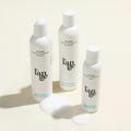 Ms. Bond System Value Set, featuring a Ms. Bond Shampoo, conditioner, and serum, displayed on a beige background