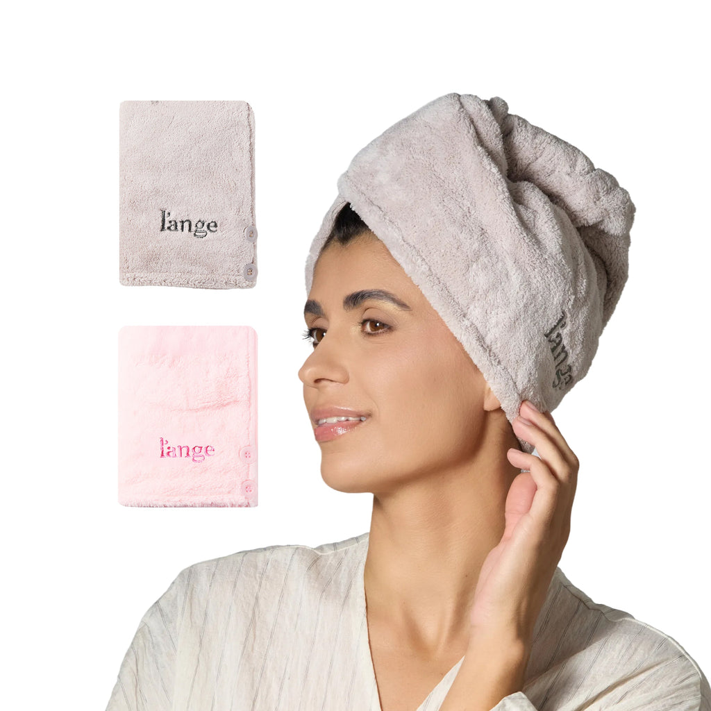 Plush Hair Wrap Towel Medium Ultra-Absorbent Coral Fleece 2-Pack Summer Hair Routine Staple