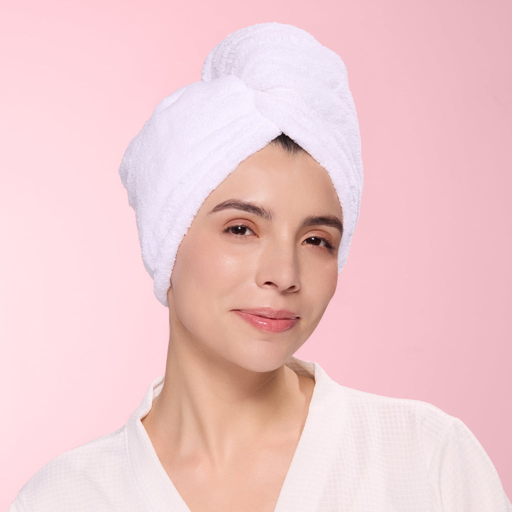 Plush Hair Wrap Towel Medium Ultra-Absorbent Coral Fleece Your Workday Hair Routine Essential