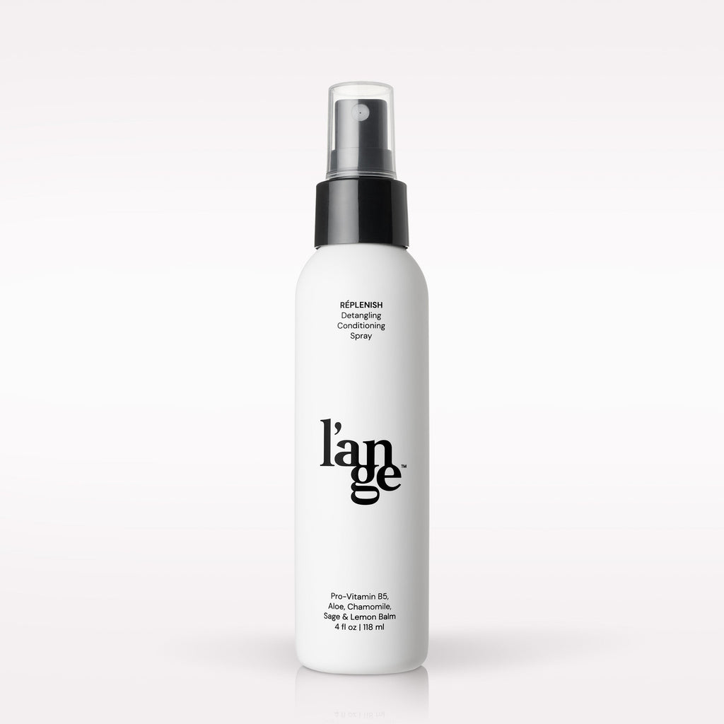 L’ange Replenish Detangling Conditioning Spray on a blank background 