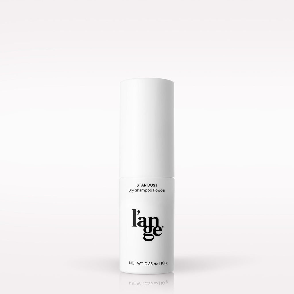 L’ange Star Dust Dry Shampoo Powder on a blank background 