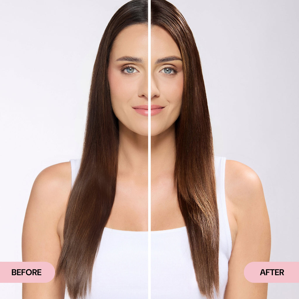 before and after (front of the hair)