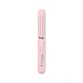 L'ange Le Duo Edge flat iron in blush pink on a white background.